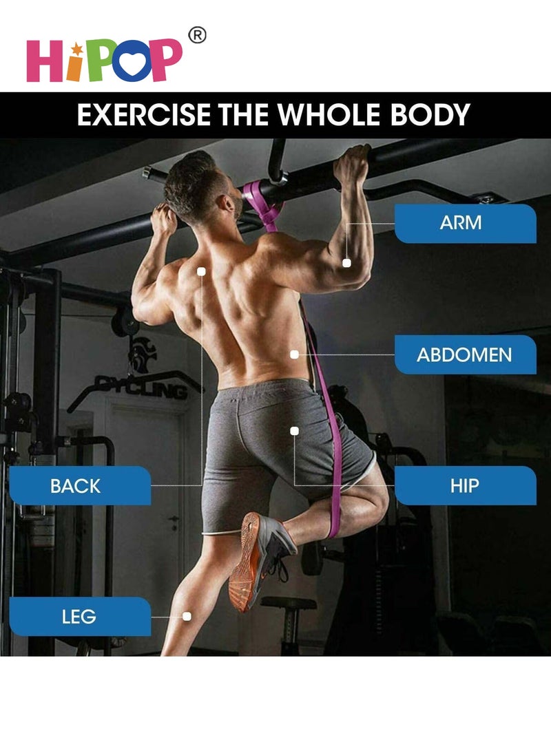 HIPOP 35-85 Lbs Resistance Band,Pull Up Assistance Band for Legs,Working Out,Muscle Training,Yoga,Shape Body,Men Women (Purple) - Image 5