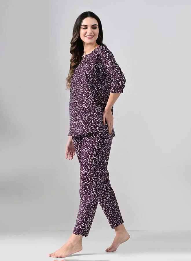 Take Two Women Cotton All Over Print Top and Pyjama Set By ICHAA