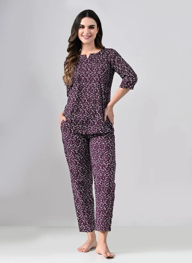 Take Two Women Cotton All Over Print Top and Pyjama Set By ICHAA