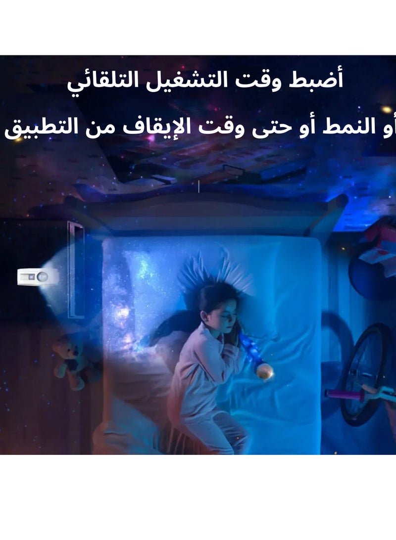 كامزاي جهاز عرض ليزر جالاكسي من كامزاي، ضوء ليد ليلي (ليزر، 16 مليون لون)، اوضاع مُتعددة ،بلوتوث مُدمج وتحكم من التطبيق يصلح لغرفة نوم الأطفال ، الحفلات ، المسرح المنزلي أو غرفة الألعاب - Image 4
