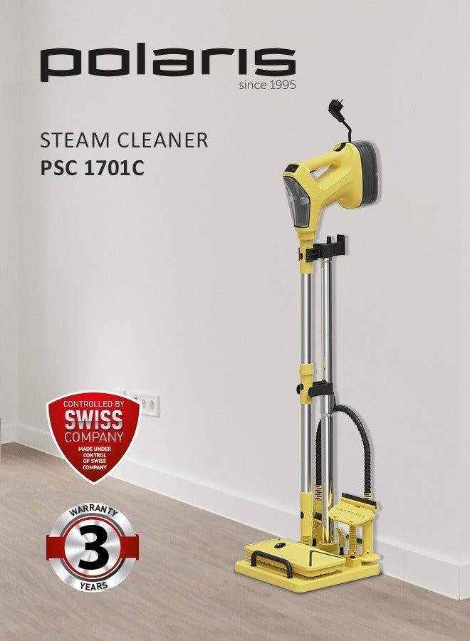 Polaris PSC-1701C Steam Cleaner | 1700W | 5 Bar | Ready in 25s | Chemical-Free | 13 Accessories | LED Display - Image 2