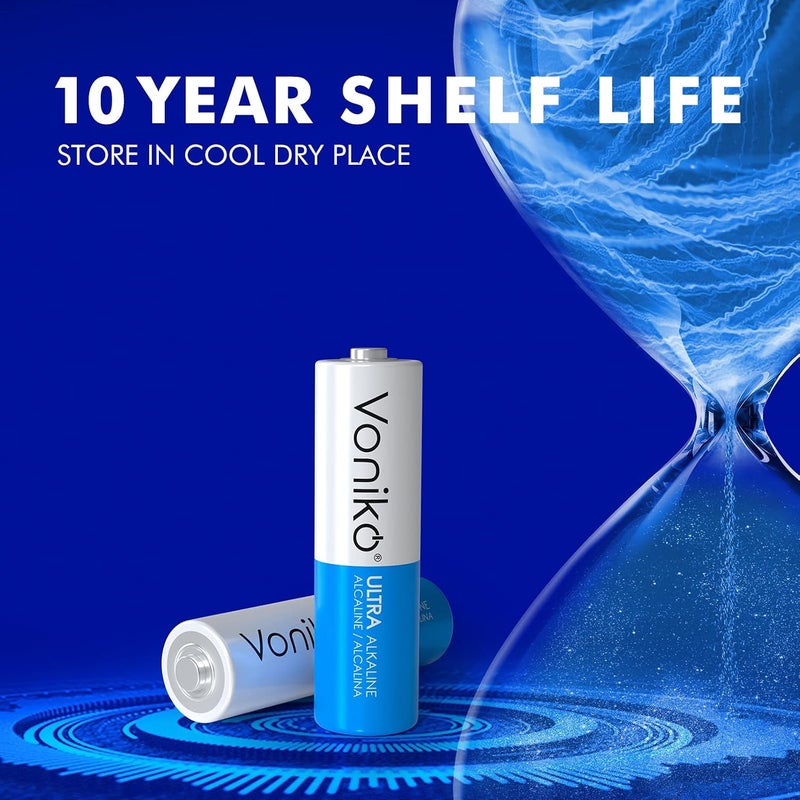 Voniko Premium Grade AA Batteries - 12 Pack - Ultra Long-Lasting Alkaline 1.5V Batteries with 10-Year Shelf Life - Image 3