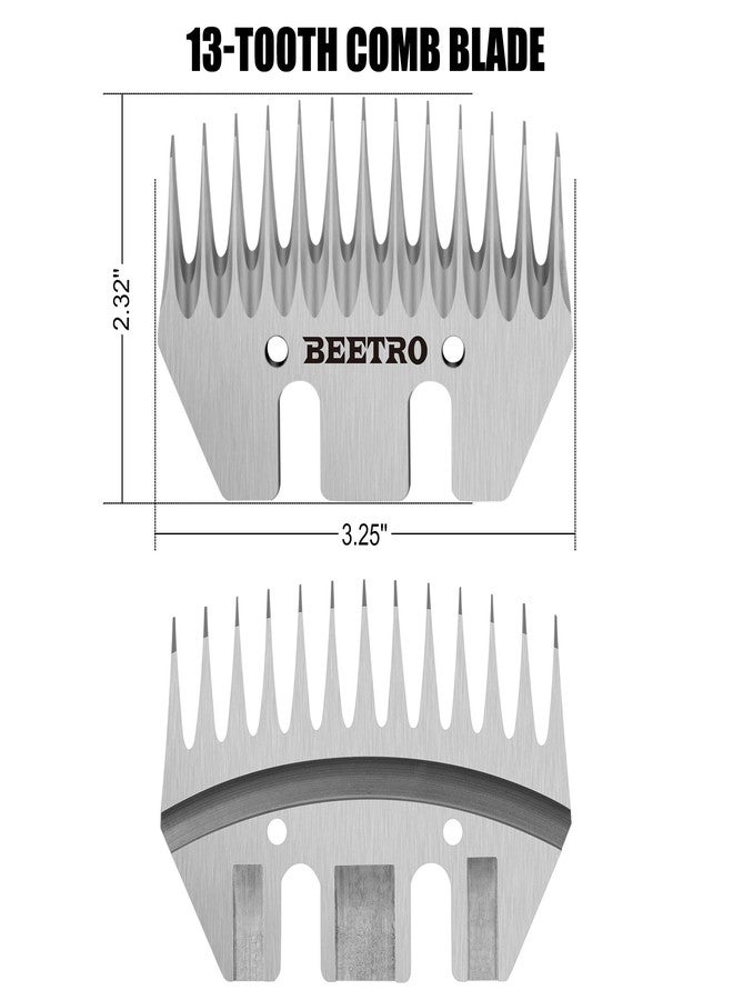 BEETRO Sheep Shears Replacement Blades, Professional Stainless Steel Clipper Blades for Sheep Alpacas Goats and More - Image 3