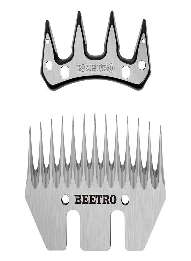 BEETRO Sheep Shears Replacement Blades, Professional Stainless Steel Clipper Blades for Sheep Alpacas Goats and More - Image 1