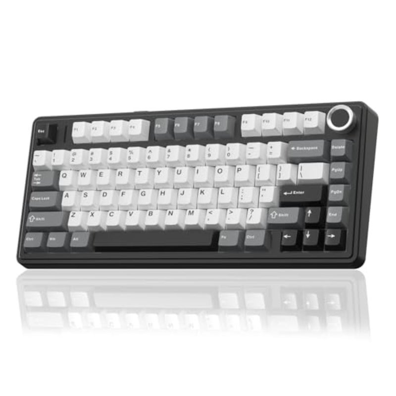 Aula F75 HE Wireless Gaming Keyboard Hall Effect Magnetic Switch For PC and Laptop RGB Backlit 75 Compact Layout Detachable USB-C Cable Hot-Swappable Aluminum Top Plate Black - Image 1