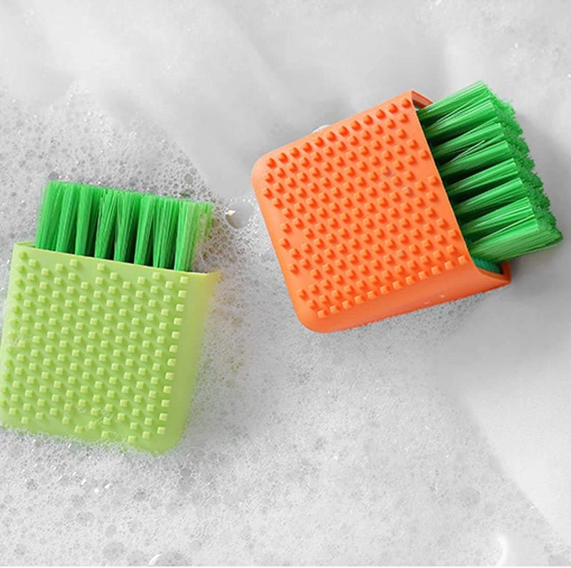 SIYANSHU Laundry Brush, Soft Hair, Cleaning Brush, Shoe Brush, Plate Brush Panty Wash Clothes Underwear Brush Silicone Brush (Pack of-2, Random) - Image 2