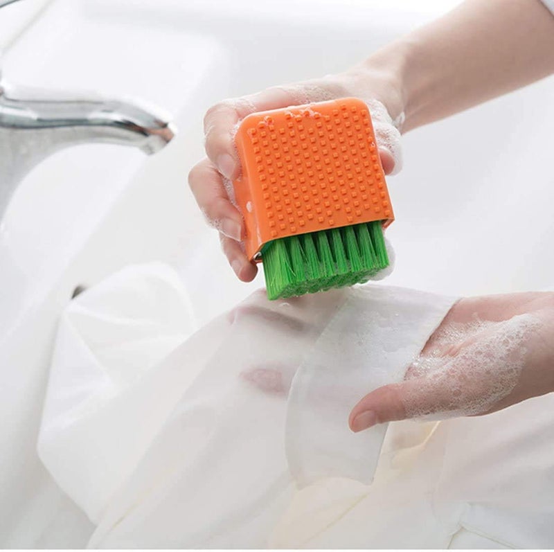 SIYANSHU Laundry Brush, Soft Hair, Cleaning Brush, Shoe Brush, Plate Brush Panty Wash Clothes Underwear Brush Silicone Brush (Pack of-2, Random) - Image 4