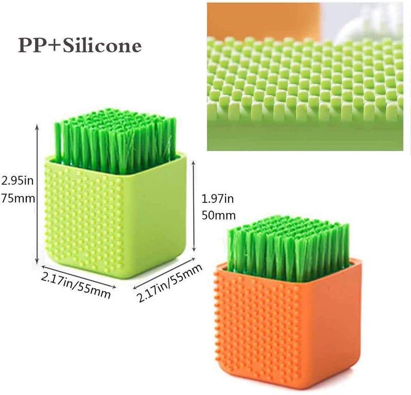 SIYANSHU Laundry Brush, Soft Hair, Cleaning Brush, Shoe Brush, Plate Brush Panty Wash Clothes Underwear Brush Silicone Brush (Pack of-2, Random) - Image 3
