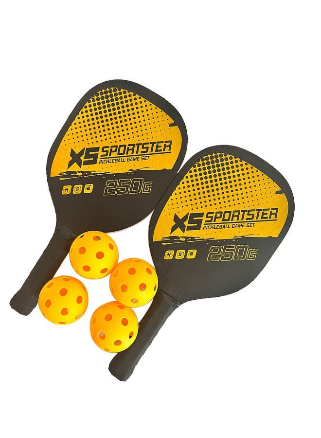 Hanayo Pickleball Paddles Set of 2, Yellow – Lightweight with 4 Balls for Adults & Kids - Image 3