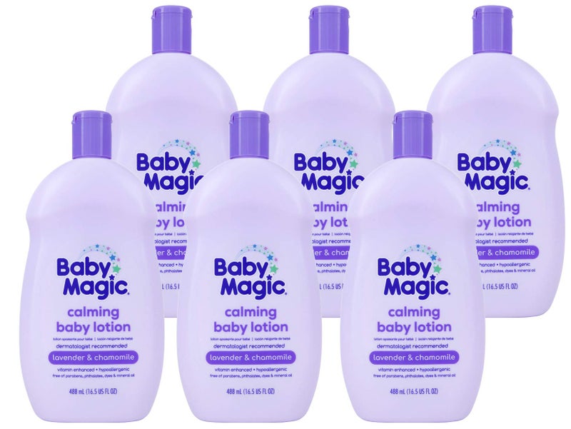 Baby Magic Calming Lotion | Helps Comfort and Relax Before Bedtime | Lavender & Chamomile | 16.5 fl oz. (6 Pack) - Image 1