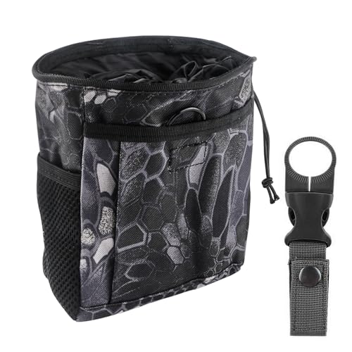 GGBuy Drawstring Highend Rock Climbing Chalk Bag with a Carabiner Different Pockets for Climbing Bouldering, Gymnastics, Gym Pouch, Cross Fit and Lifting 1pcs (Black Camouflage) - Image 1