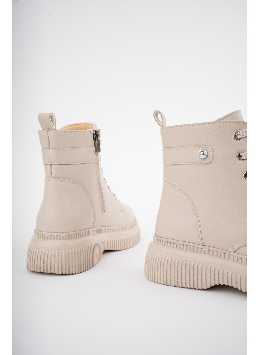 muggo Lucinda Guaranteed Thick Sole Zipper Lace-Up Women's Combat Boots  - Image 3