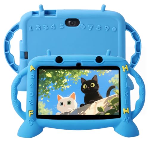 MengDash Kids Tablet 7 inch Tablet for Kids 310 Educational Learning Toddler Tablet Android 11 3GB RAM32GB ROM Storage Google Play YouTube Blue - Image 1