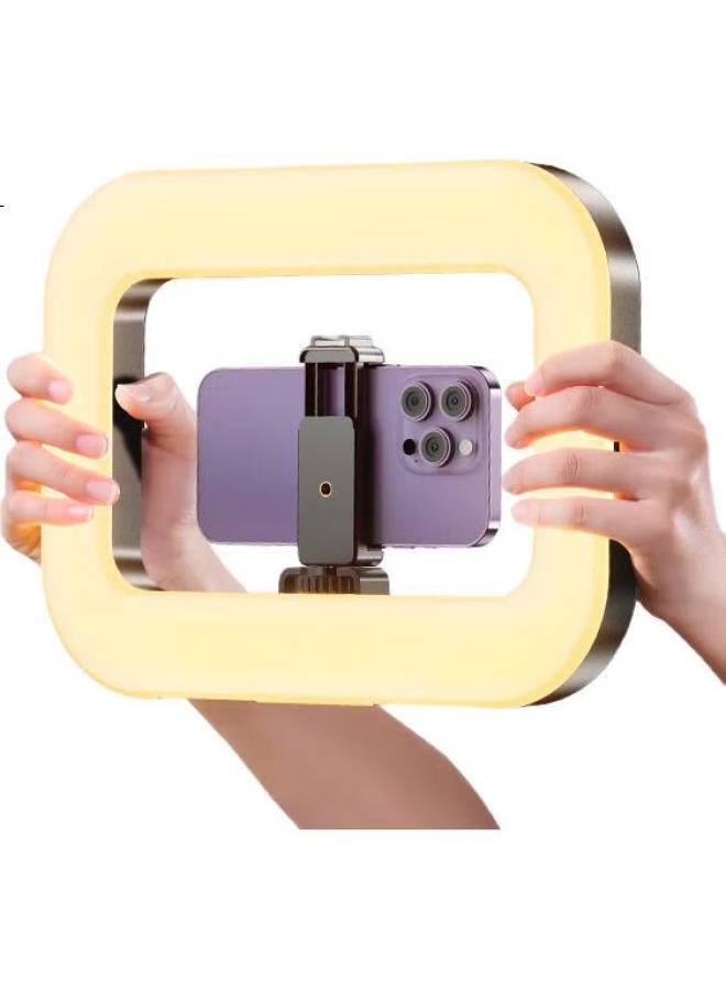 samtogo Suptig Live Fill Light Mobile Camera Desktop Live Room Bracket Indoor Portrait Vlog Special Handheld Portable Soft Light Three-Color Led Photography Light - Image 2
