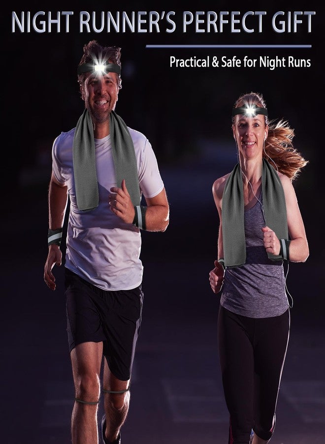 Halloscume 21 Pcs Runner Gift Set Marathon Gifts for Runners Men Women Running Accessories Includes Headlamp, Foldable Water Bottle, Visor, Headband, Cooling Towel, Wristband, Sock & More(Black) - Image 4