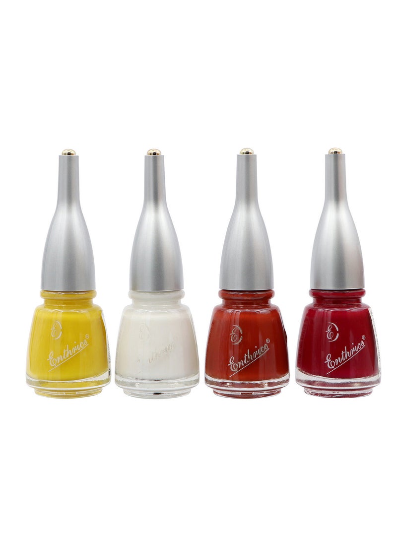 Enthrice Quick Dry Nail Polish 15ml Combo 14-5-7-8 Pack of 4 - Image 1