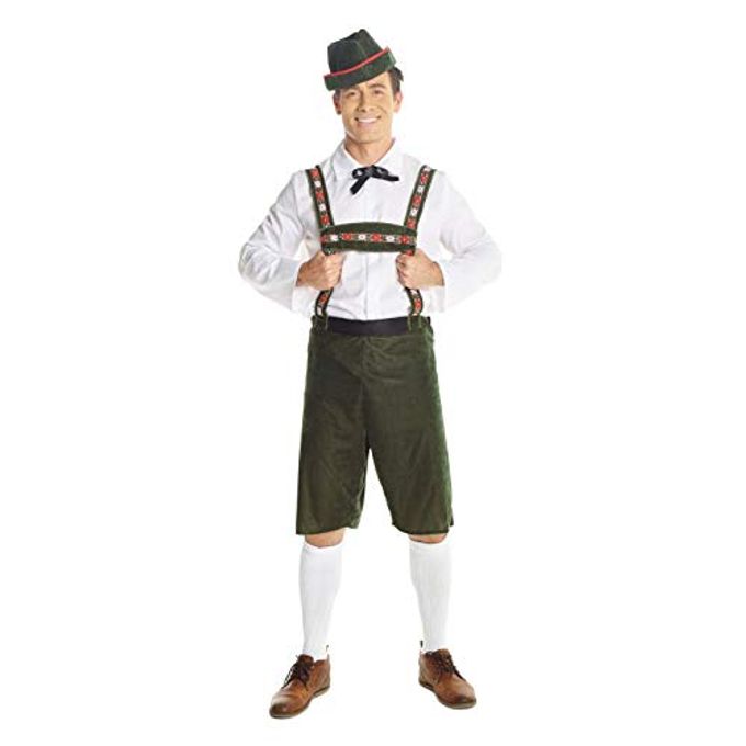 MORPH Lederhosen Men Costume, Bavarian Oktoberfest Outfit, German Traditional Attire for Men, Festive Celebration Wear, X-Large - Image 1