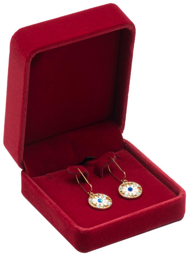 Giftop Velvet Earring Gift Box Large Earring Storage Case (Red) - Image 2