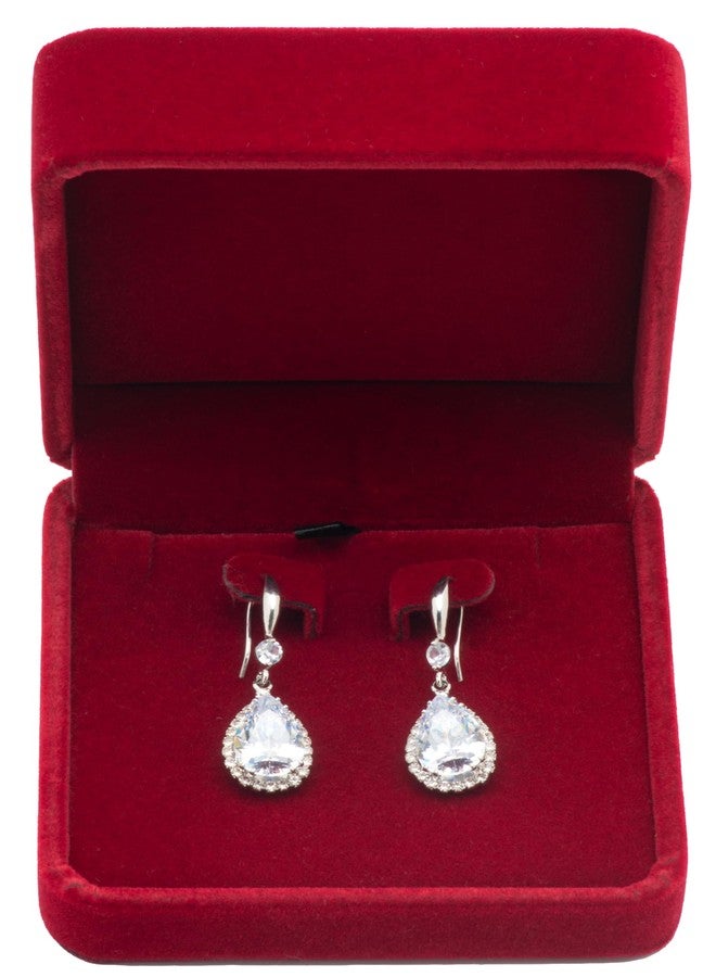 Giftop Velvet Earring Gift Box Large Earring Storage Case (Red) - Image 3