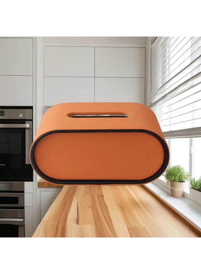 حامل علبة المناديل البيضاوي الحديث البرتقالي مع تخزين جهاز التحكم عن بعد لغرفة المعيشة - Image 1