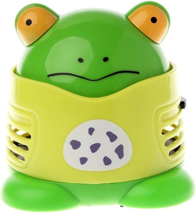 VesipaFly Table Cleaner, Desktop Vacuum Cartoon Mini Frog Dust Catcher Assistance Keyboard Cleaning Dust Sweeper for Home Office - Image 1