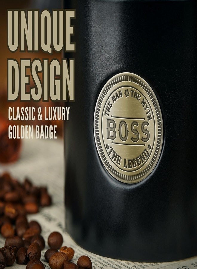 Onebttl Boss Gifts Ceramic Coffee Mug with Golden Badge, 15oz/450ml - Boss Day, Christmas, Retirement - Man Myth Legend - Image 3