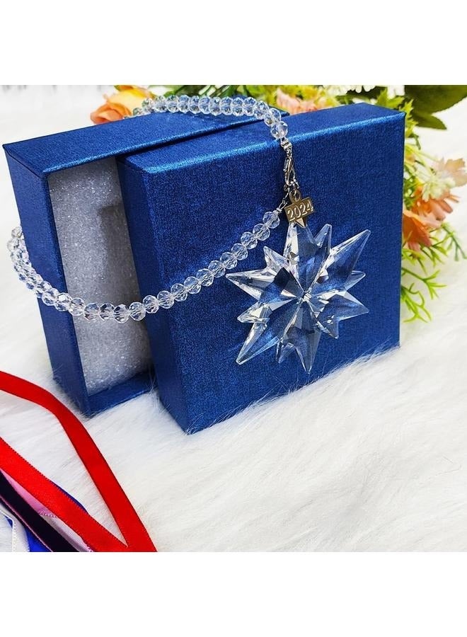 Generic Annual Ornaments Crystal Snowflake Star, Sparkly Crystal Ornaments for Tree, Beautiful  Ornaments for Women Girls  - Image 3