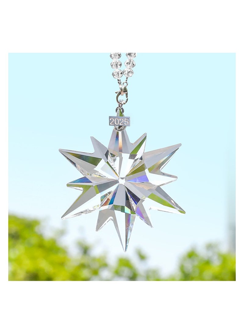 Generic Annual Ornaments Crystal Snowflake Star, Sparkly Crystal Ornaments for Tree, Beautiful  Ornaments for Women Girls  - Image 1