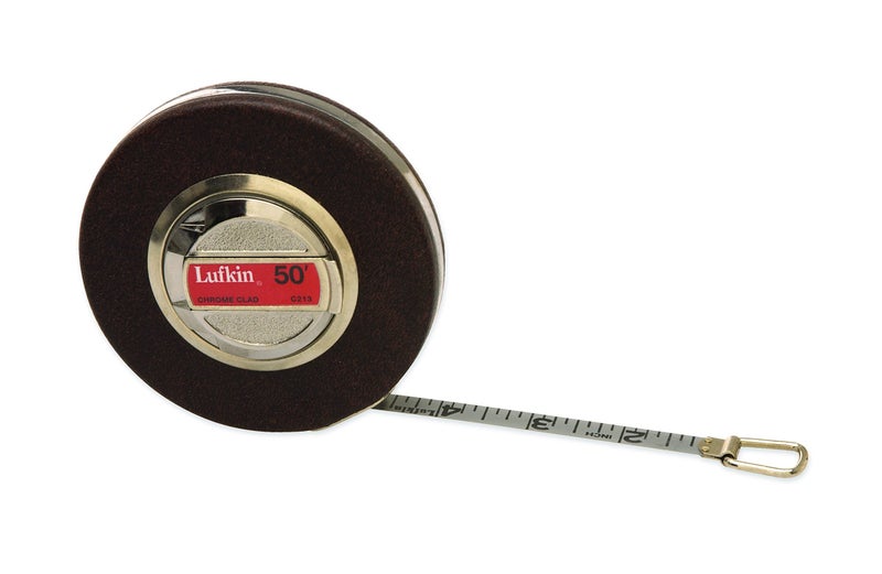 Lufkin Crescent  3/8" x 50' Anchor Chrome Clad Engineer's Tape Measure - C213DN , Black - Image 1