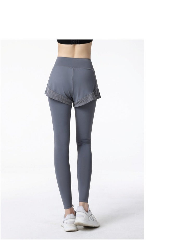 Loquat - Yoga Fake two-piece sweatpants Grey - Image 1