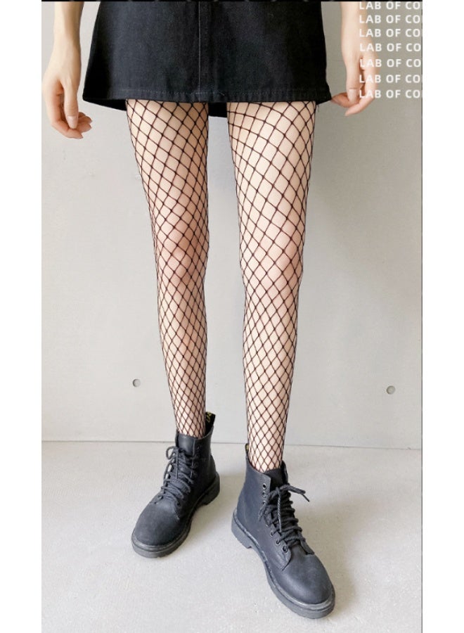 Joychic Fishnet stockings black silk hollow mesh stockings mesh pantyhose long black women's high waist pantyhose (4 pack)  - Image 3