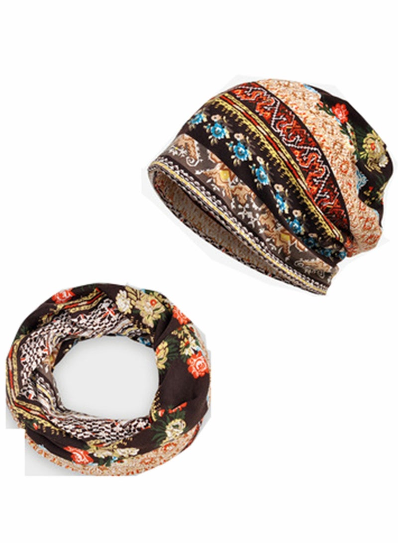 Stylish Slouchy Beanie Hat for Men and Women, Soft Stretchy Cap with Infinity Scarf for Comfort and Fashion - Image 1