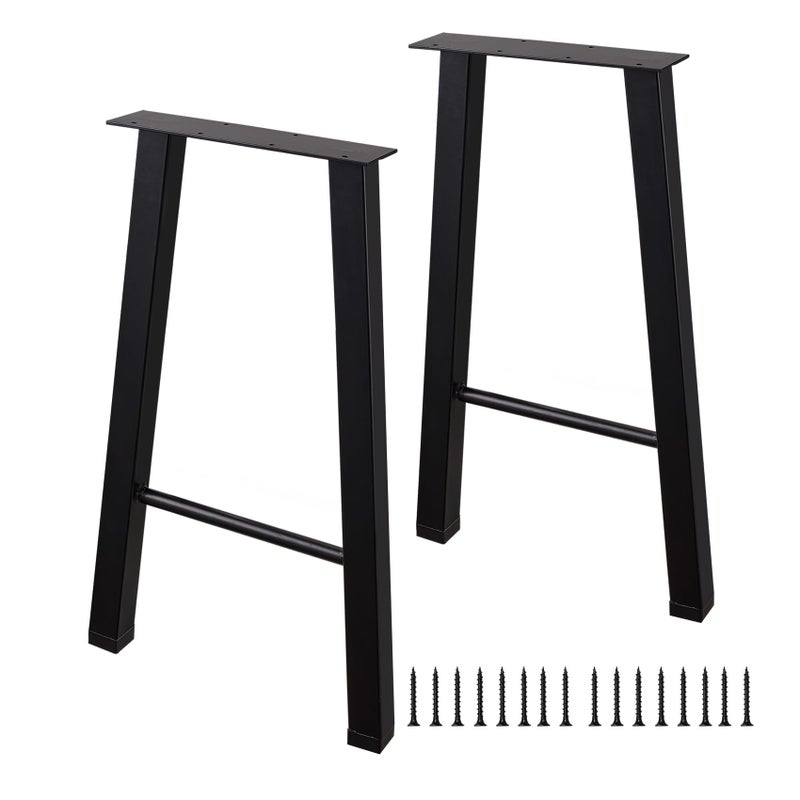 ALLCOS 22 Inch Metal Coffee Table Legs Bench Legs Heavy Duty Table Legs DIY Project for Coffee Table Workbench Black Set of 2