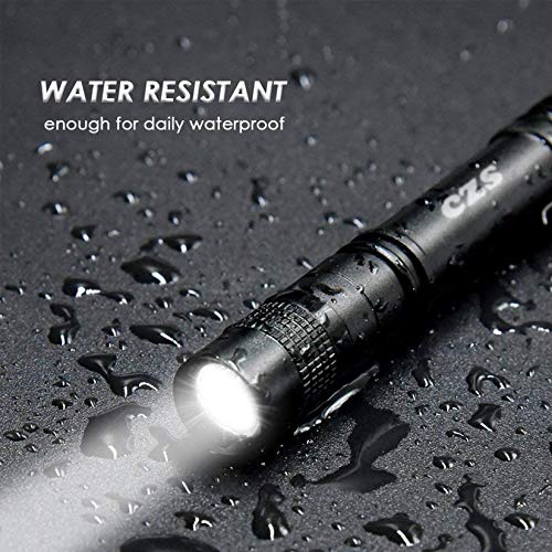 CZS LED Flashlight Penlight 1000 Lumens Battery-Powered Handheld Pen Light Pocket Torch Powered by 2AAA Battery,5 PCS (Battery Not Included) - Image 5