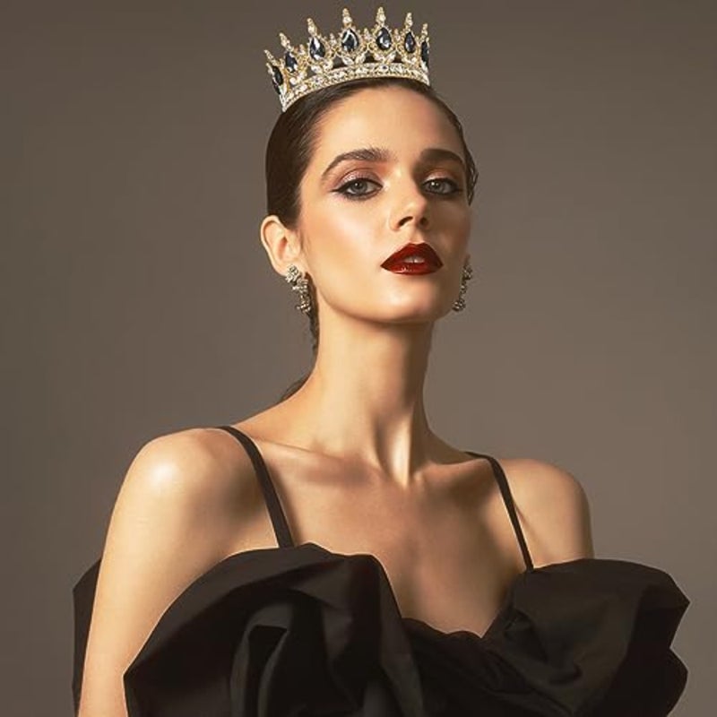 NOONTiara التيجان للنساء كريستال الملكة تاج الأميرة تيارا الهالوين زي حفلة حجر الراين عقال الزفاف العروس اكسسوارات الشعر لحفلة عيد ميلاد كعكة توبر حفلة موسيقية Cosplay444 - Image 5