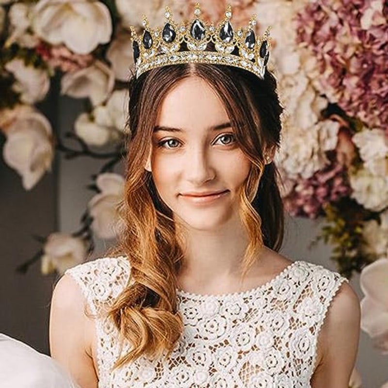 NOONTiara التيجان للنساء كريستال الملكة تاج الأميرة تيارا الهالوين زي حفلة حجر الراين عقال الزفاف العروس اكسسوارات الشعر لحفلة عيد ميلاد كعكة توبر حفلة موسيقية Cosplay444 - Image 4