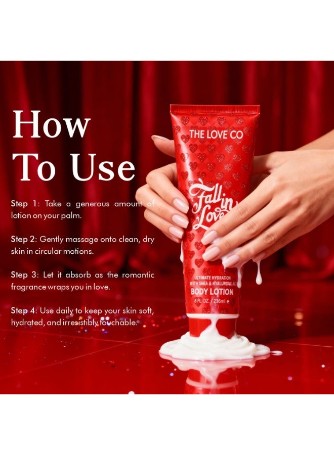 THE LOVE CO. Fall In Love Shower Gel 236ml – Hydrating & Refreshing Body Wash with Provitamin B5 & Aloe Vera | 24-Hour Moisturizing Bath Gel for Soft, Smooth & Nourished Skin - Image 4