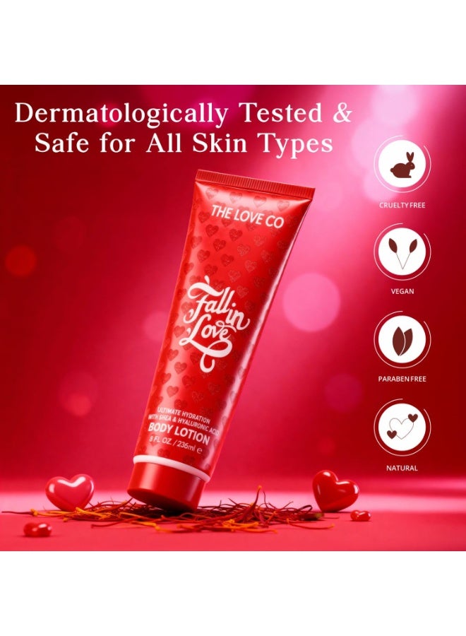 THE LOVE CO. Fall In Love Shower Gel 236ml – Hydrating & Refreshing Body Wash with Provitamin B5 & Aloe Vera | 24-Hour Moisturizing Bath Gel for Soft, Smooth & Nourished Skin - Image 3