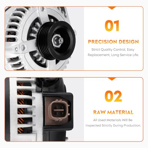 AEagle New Alternator for Toyota Camry L4 2.5L 2012-2015, RAV4 2009-2012, Scion tC 2011-2016 27060-0V010-84, 11402, 104210-2270, 210-0722, 9664219-227 - Image 4