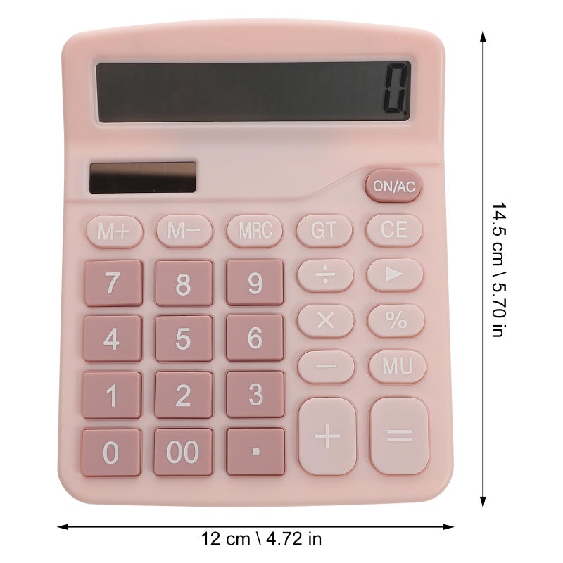 12 Digit Solar Dual Power Calculator with Colorful Keys for Office and Student Use - Image 3
