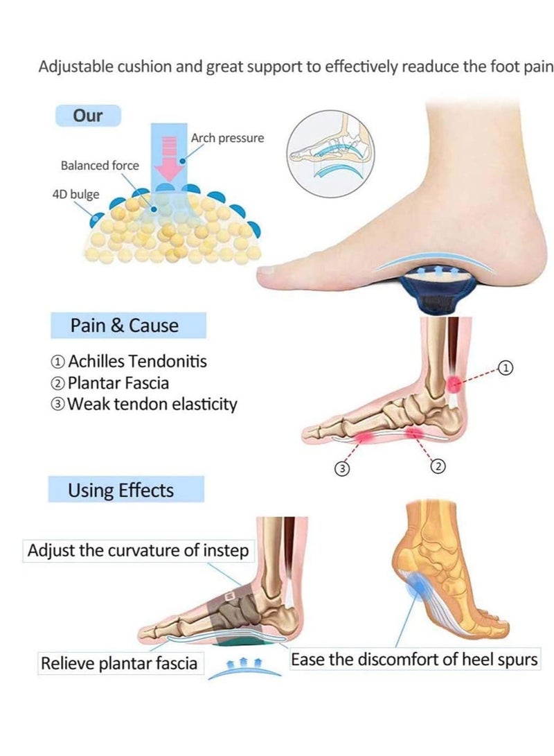 SYOSI Arch Support,Cushioned Compression Support Professional Foot Care Heel Spurs, Feet Pain, Flat Arches Relief Cushions Pad for Men and Women Plantar Fasciitis Insoles 2 Pair - Image 5