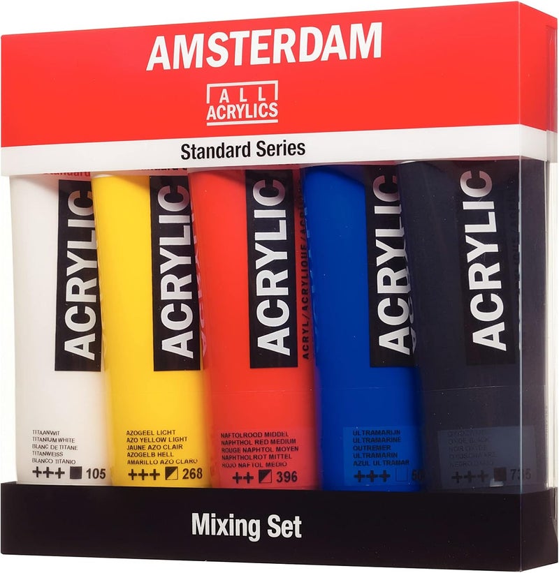 Amsterdam Standard Series Acrylic Mixing Set - 120ML, Pack of 5 - Image 2