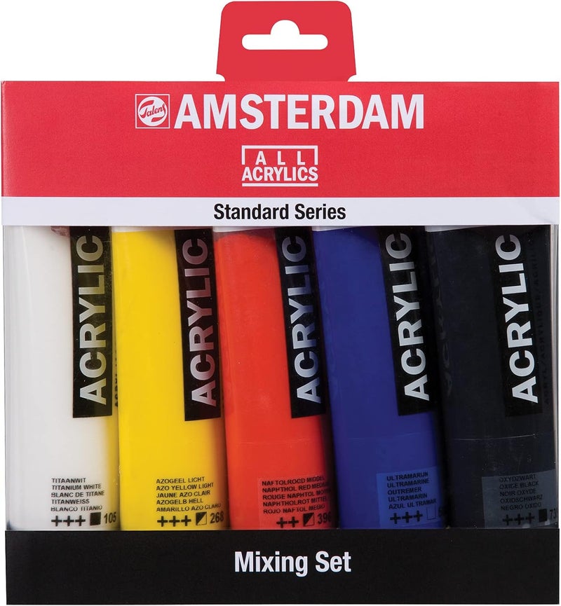 Amsterdam Standard Series Acrylic Mixing Set - 120ML, Pack of 5 - Image 1