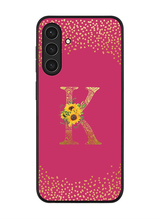 Stylizedd For Samsung Galaxy A17 / A17 4G Case,Slim fit Camera Protection, Shockproof Thin Phone cover  - Custom Floral Monogram - K ( Deep Pink )