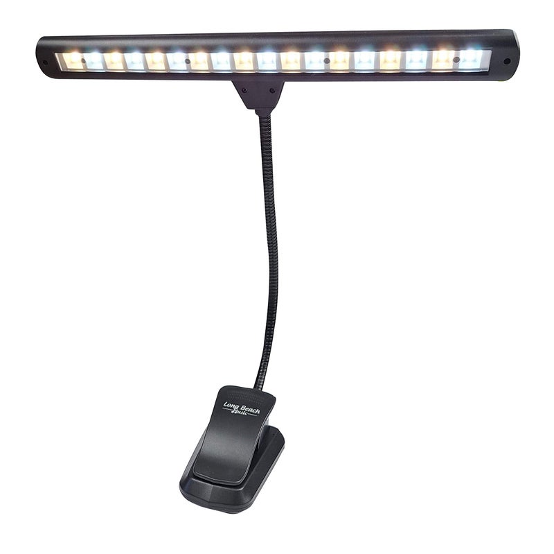 Extra Wide ClipOn Music Stand Orchestra Light 18 LED Rechargeable USB Piano Desk Reading Lamp