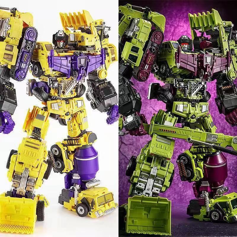 Jinbao Green Enlarged Gt Hercules Deformation Toy Digging Tiger Six-In-One Engineering Vehicle Car Accessories Bag - Image 2