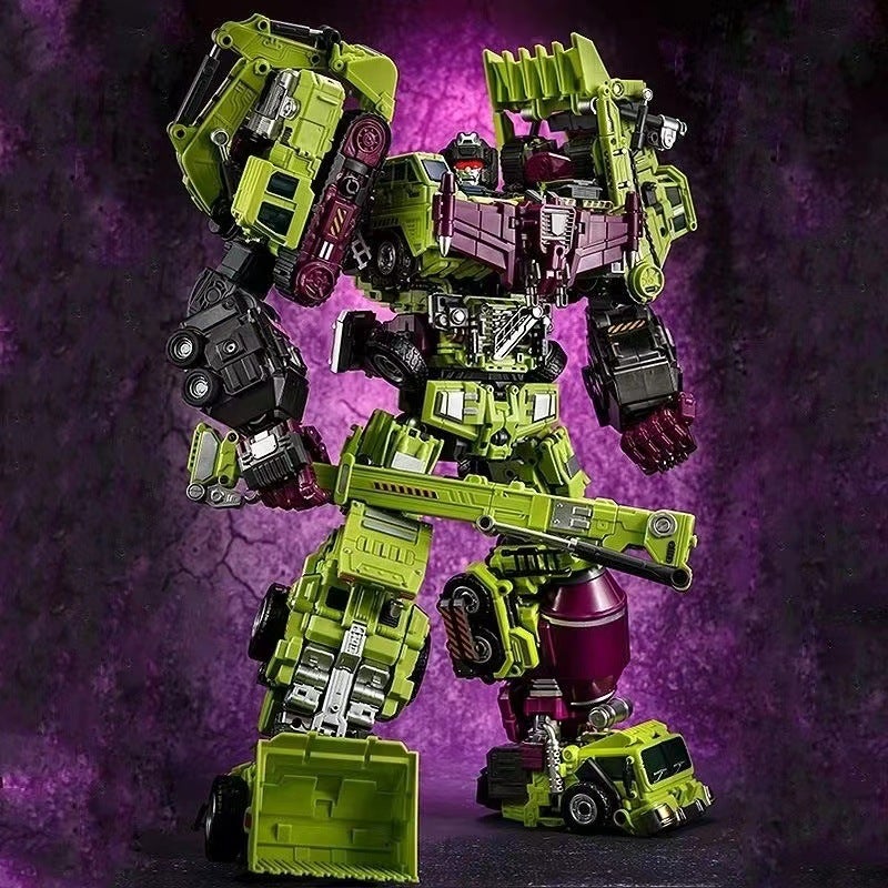 Jinbao Green Enlarged Gt Hercules Deformation Toy Digging Tiger Six-In-One Engineering Vehicle Car Accessories Bag - Image 3