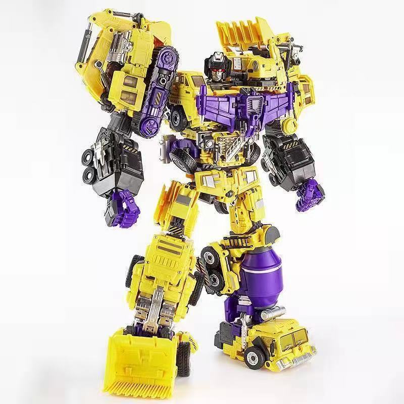 Jinbao Green Enlarged Gt Hercules Deformation Toy Digging Tiger Six-In-One Engineering Vehicle Car Accessories Bag - Image 1