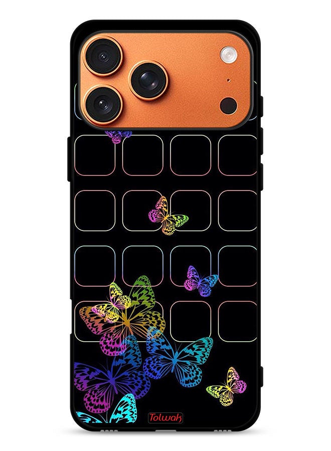 Tolwak Apple iPhone 17 Pro Max Protective Case Cover Colorful Butterflies - Image 1