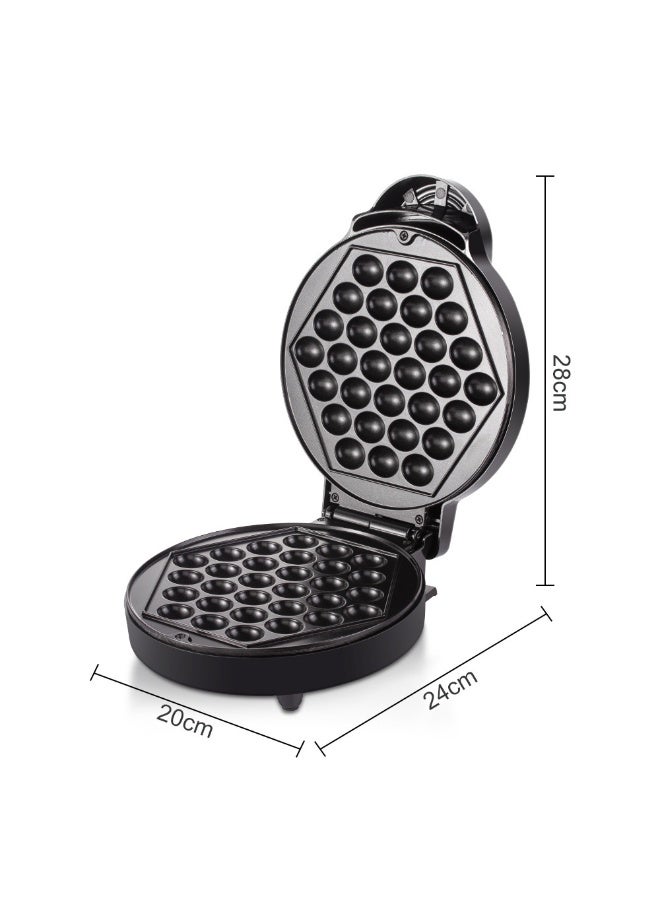 عام صانع الفقاعات الوافل، 1000 واط، صفيحة غير لاصقة مقاس 7 إنش، آلة وافل البيض هونغ كونغ، مثالي للحلويات الآيس كريم الإبداعية. - Image 2